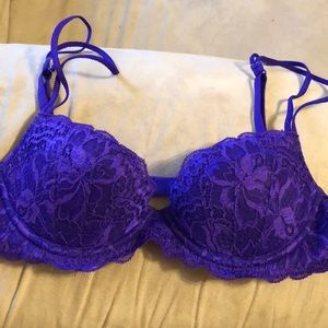 PINK bra in purple lace